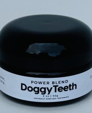 Jar of DoggyTeeth Power Blend Dog Toothpaste