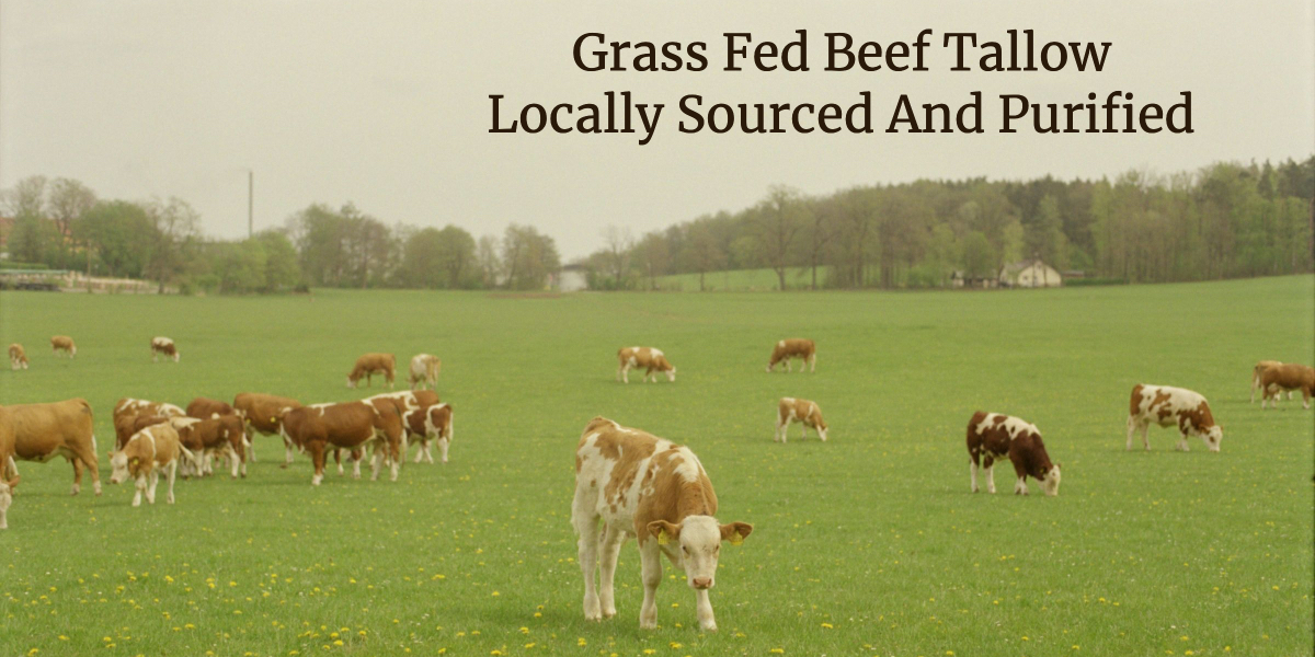 Picture of cattle in local field for grass fed beef tallow